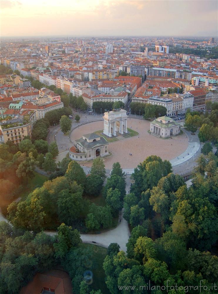 Milan (Italy) - Milan seen from the Branca Tower at sunset